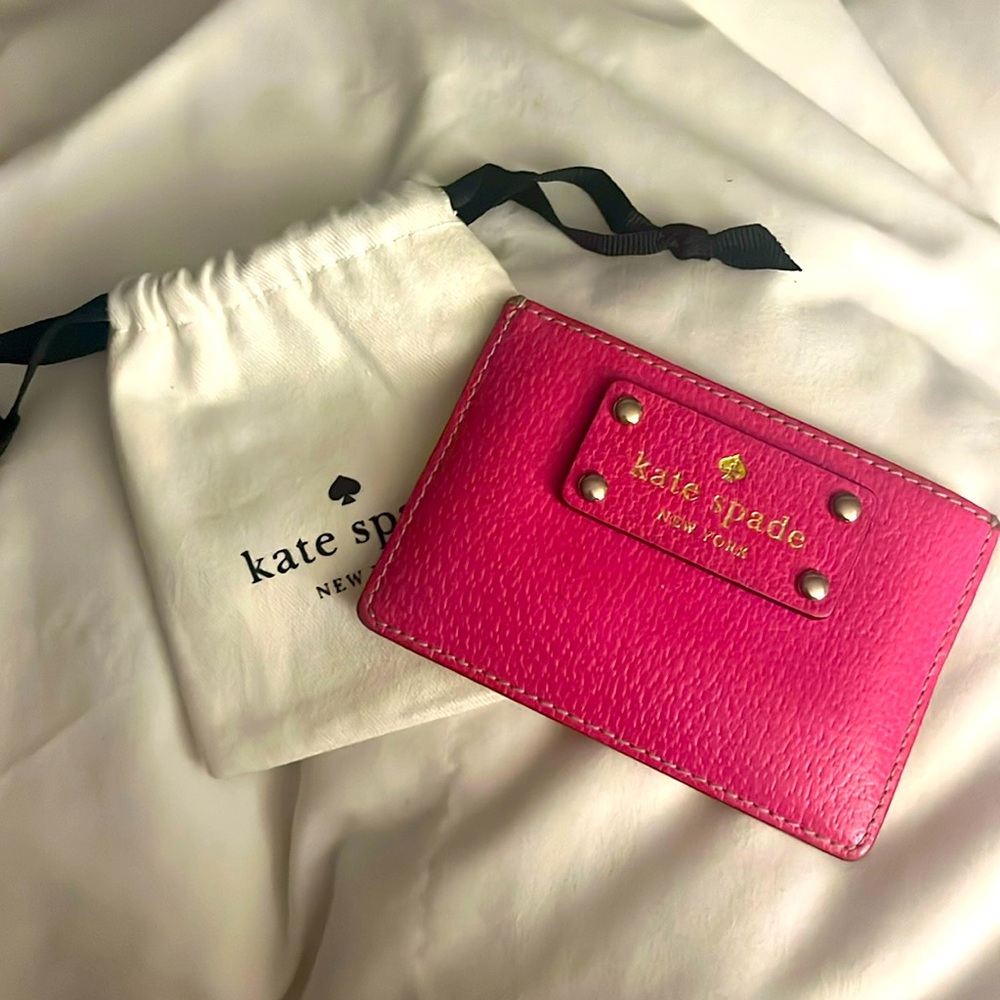 💖♠️Kate Spade Card Holder | Hot Pink & Gold♠️💖